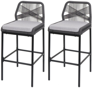MCW Barhocker MCW-O21-M (2 St), Inkl. Sitzkissen, Stoffqualität 180 g/m, Verstellbare Fußbodenschoner