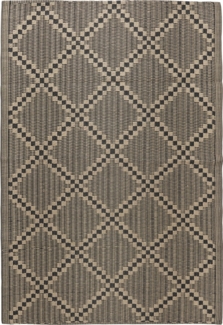 Teppich Läufer Terrasse Balkon 120x180 Schwarz Beige Kunststoff Laursen 2831-00