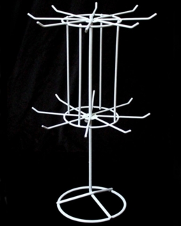 Yudu Schmuckständer Verkaufsständer mit 2 Etage drehbar Metall 41cm