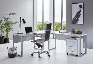 moebel-dich-auf Schreibtisch TABOR (in verschiedenen Farben, 2-St, inkl. Rollcontainer), wechselseitig montierbar
