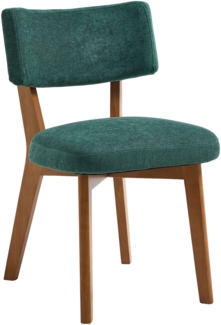 LVHOM 2er Set Esszimmerstühle Leinenstoff, Polsterstuhl aus Massivholz, belastbar bis 200 kg, Stuhl für Esszimmer, Homeoffice & Wohnzimmer, Grün