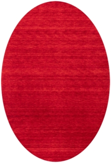 Morgenland Gabbeh Teppich - Softy - Uni - oval - 230 x 150 - Rot