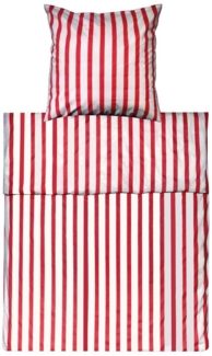 Lavea Bettwäsche Breite Streifen, Set aus 1 x 80 x 80 cm Kissenbezug & 1 x 135 x 200 cm Bettdeckenbezug, 100% Baumwolle, kuschelig weiche Bettwäsche für Ihr tägliches Wohlbefinden, 2 teilig, Bettbezug mit hochwertigem Reißverschluss und langlebiger Qualität