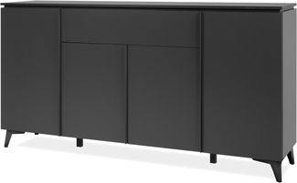 Finori Bertrix 51A Sideboard, Dekor Sandstein / weiß | Sideboard für Wohnzimmer | Maß: B x H x T ca. 177 x 92 x 40 cm | Sideboard mit 4 Türen und 1 Schubkasten