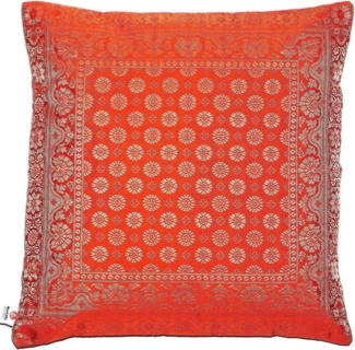 Ruwado Kissenbezug - Handgefertigt Dekokissen aus Indische Banarasi Seide - 40cmx40cm, "Handgewebt und Handgenäht aus Indien"