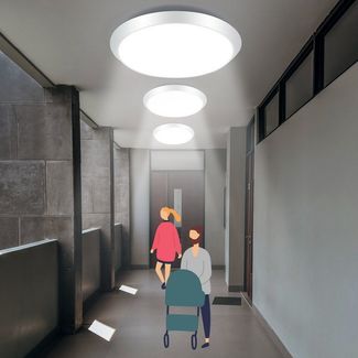 ZMH LED Deckenleuchte mit Bewegungsmelder Innen Deckenlampe I 15W Flurlampe 4000K, Neutralweiß, Spritzwassergeschützt Bewegunsmelder