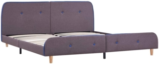 vidaXL Bettgestell ohne Matratze Taupe Stoff 150x200 cm 281119