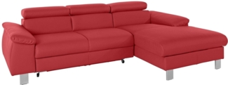 COTTA Ecksofa Komaris L-Form mit Kopfteilverstellung, wahlweise mit Bettfunktion, Bettkasten & Beleuchtung