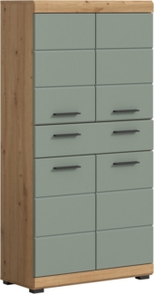 INOSIGN Midischrank Siena, Breite 74cm, 4 Türen, 1 Schubkasten, 4 Fächer, MDF-Front in verschiedenen Farben erhältlich, Badmöbel, Badschrank, Schrank, Bad