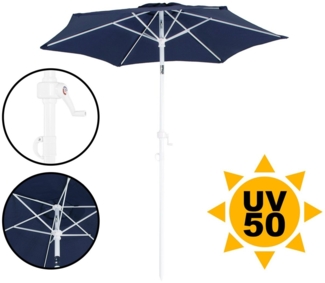 ONDIS24 Marktschirm 1,8 Meter Sonnenschutz Sonnenschirm, Knick-Gelenk, UV 50, 32 mm Rohr, 100% aus Polyester (160g/m)