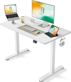FEZIBO Elektrischer Schreibtisch 100x60 cm Höhenverstellbar Memory