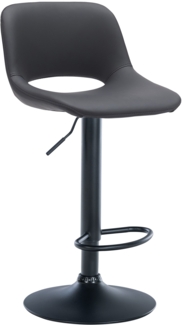 DELUKE® Barhocker JAKSON - Schwarz, Kunstleder, Schwarz Barhocker mit Lehne Barstuhl Tresenhocker Tresenstuhl Kneipenhocker Kneipenstuhl