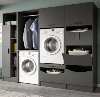 Waschmaschinenumbau Set Flexy in weiß 242 x 196 cm