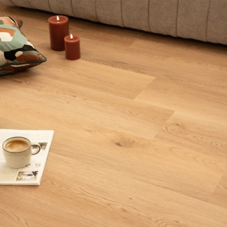 HOME DELUXE Klick-Vinylboden mit Trittschall LOMEA Helle Eiche - 40 m²