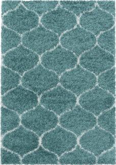 Hochflor Teppich Serena rechteckig - 240x340 cm - Blau