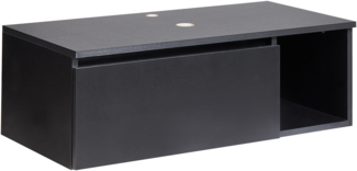 Wandmontierter Waschtischunterschrank RUPANCO 80 cm Schwarz