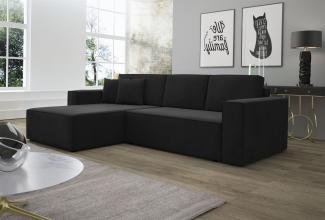 Ecksofa Schlafsofa Sofa CONOR PREMIUM Stoff Kronos Anthrazit Ottomane Links