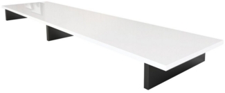Vladon TV-Aufsatz Game, Aufsatz für TV-Boards zur Erhöhung, Weiß matt/Weiß Hochglanz (138,5 x 9,5 x 34,5 cm)