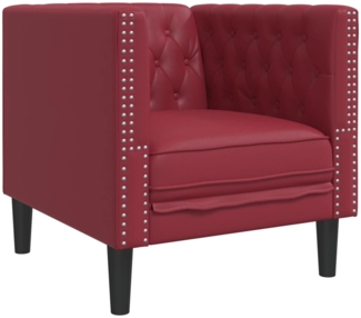 vidaXL Chesterfield-Sessel Weinrot Kunstleder 372656