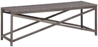 vidaXL Gartenbank 120 cm Poly Rattan Grau 46211