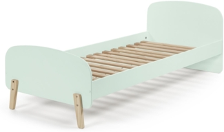 Einzelbett Karilynn 206x95x73 Kinderbett MDF+Massivholz mintgrün