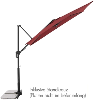 Doppler ACTIVE Pendel Green Edition 240 x 135 cm Pendelschirm Sonnenschirm Ampelschirm 4 Farben 833 Bordeaux