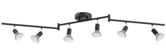 BlingBin LED Deckenstrahler 6 flammig LED Deckenleuchte schwenkbar GU10 spots Strahler, Einfach Zu Installieren, ohne Leuchtmittel, Glühbirne nicht enthalten, Spotleuchte für Küche, Wohnzimmer, Flur, Schlafzimmer