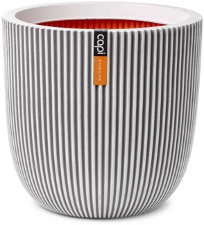 Capi Pflanzgefäß Groove 43x41 cm Elfenbeinweiß 445491