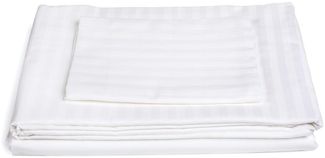 texpot Bettwäsche 20mm Bettwäsche weiß mit Hotelverschluß 100% Baumwolle, 2 teilig