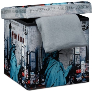 Sitzhocker mit Stauraum Trendmotiv