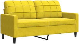 vidaXL 2-Sitzer-Sofa Gelb 140 cm Samt 4007630