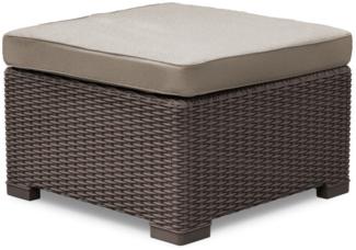 Allibert California Hocker braun - Rattanoptik, wetterfest, Garten, Outdoor