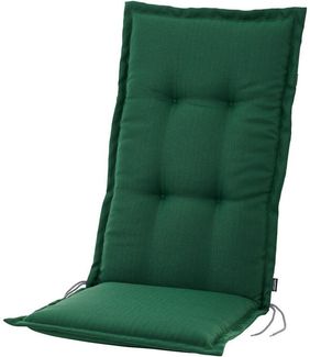 BURI 2er Set Hochlehner Auflagen 120x48x7 cm Dunkelgrün | Gartenstuhlauflagen mit dicker Schaumstofffüllung | UV-lichtecht, wetterfest & handwaschbar | elegante Sesselauflagen