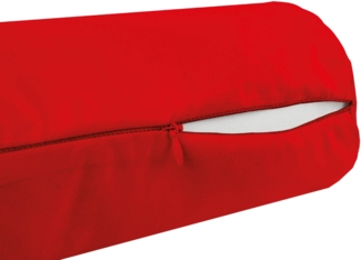 Bestlivings Bezug für Nackenrolle 10x25 cm ( BxL ) Bezug in Rot, in vielen Farben