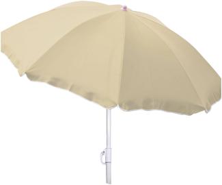 Sonnenschirm knickbar Ø 1,8 m Garten Balkon Strand Schirm UV30+ beige