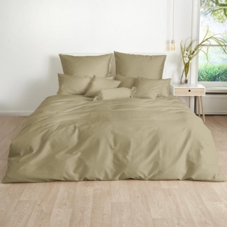 TRAUMSCHLAF Bettwäsche Uni, Mako Satin, 2 teilig, pflegeleichter Mako-Satin