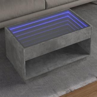 vidaXL Couchtisch mit Infinity-LED Betongrau 90x50x50 cm 847668