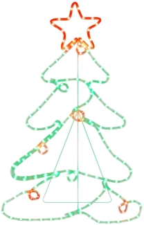 vidaXL LED-Silhouette Weihnachtsbaum 144 LEDs 88x56 cm 343288