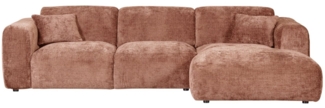 Chaiselongue Cloud aus Chenille-Stoff Rechts, Terra