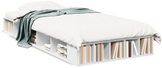 vidaXL Bettgestell Weiß 75x190 cm Holzwerkstoff 3280531