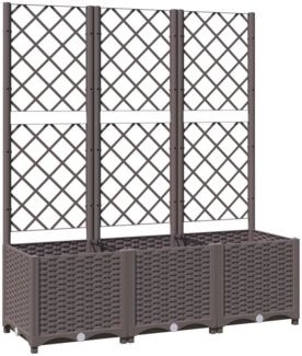 vidaXL Pflanzkübel mit Rankgitter Braun 120x40x136 cm PP 318263