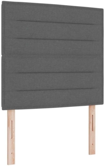 vidaXL Boxspringbett mit Kopfteil Dunkelgrau 120 x 200 cm Stoff 3339533