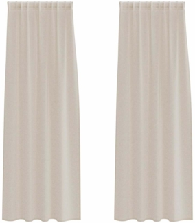 vidaXL Voile-Vorhang mit Vorhängen 2 pcs Sand 140x245cm Polyester 4108020