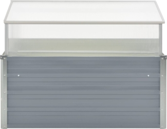 vidaXL Gewächshaus Grau Verzinkter Stahl 100×100×85 cm 42406