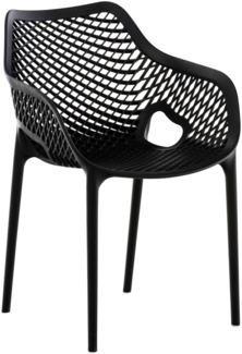 CLP Stuhl Air XL stapelbar mit einer Sitzhöhe von 44 cm,schwarz