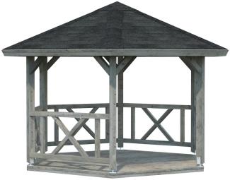 Palmako Holz-Pavillon Betty ohne Fußboden 337x337 cm Holzpavillon 4743142052600