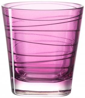 Leonardo Vario Struttura Trinkglas Klein, Wasserglas, Saftglas, Glas, Lila, 170 ml, 18228