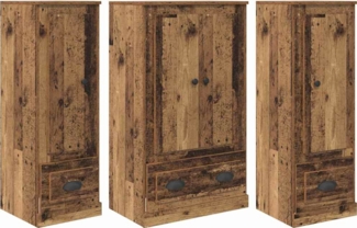 vidaXL Highboard mit Schubladen 3 pcs Altholz Holzwerkstoff 3402671