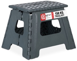 Klapphocker faltbar L dunkelgrau 2er Set 10029227