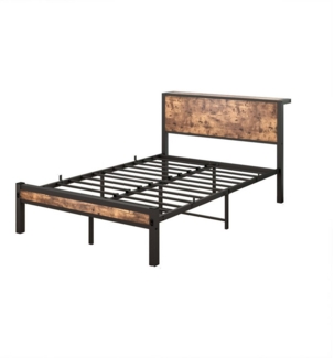 DOPWii Bettgestell Bettgestell,90x200/140x200 cm,Einzel-/Doppelbett,Jugendbett,betten (Metallgestell*1), 120x200 cm Metallgestell mit Stauraum-Kopfteil,Ohne Boxspring Notwendig